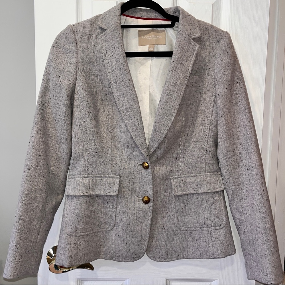 Banana Republic Gray Blazer Jacket